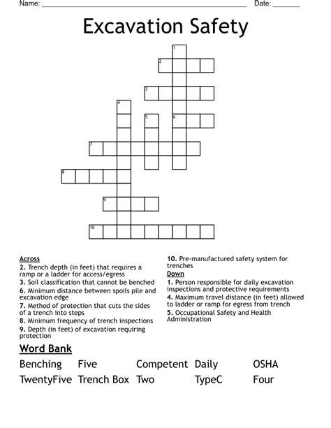 excavate crossword